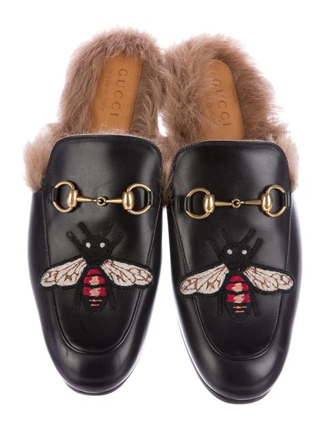 gucci princetown fur womens|gucci princetown slippers sale.